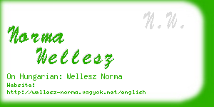 norma wellesz business card